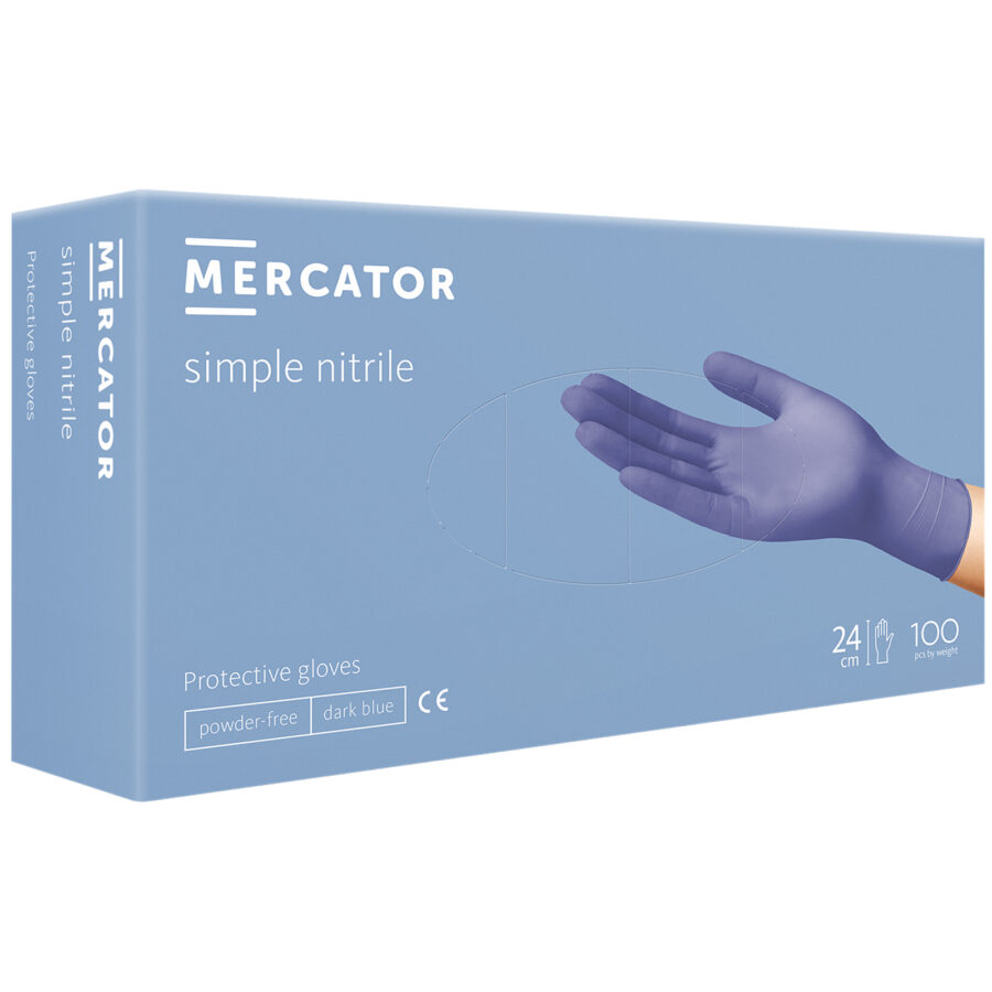 Nitril kesztyű 100 db MERCATOR CLASSIC NITRILE púdermentes