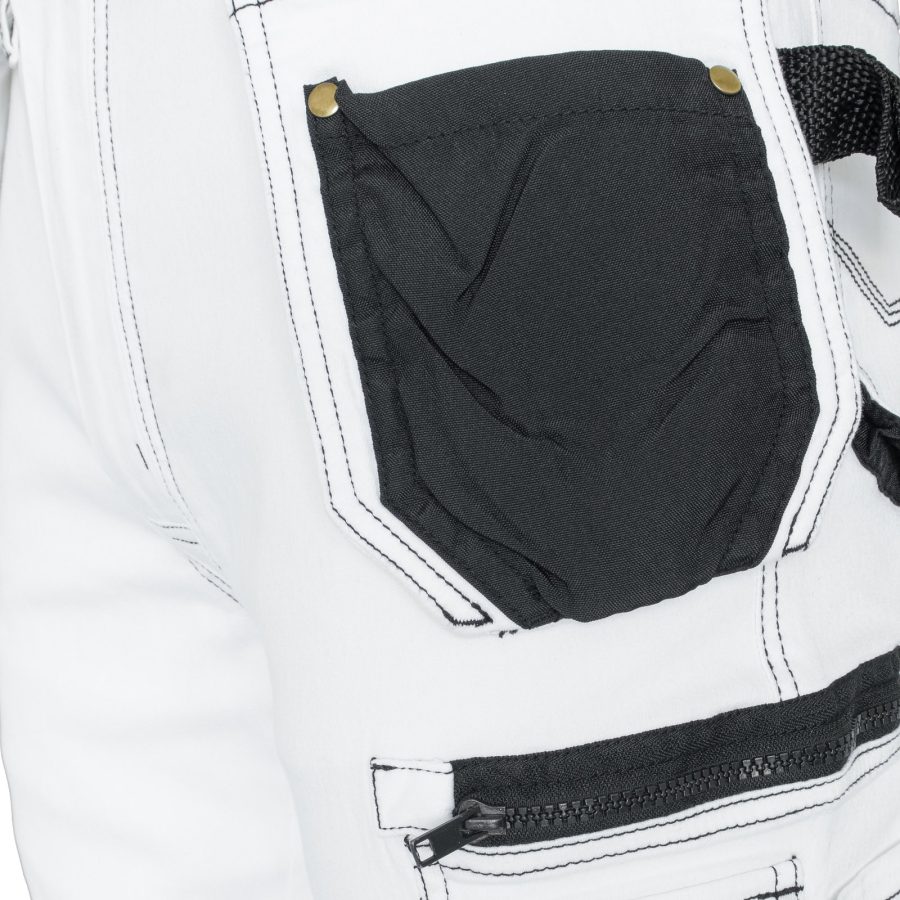 Stretch munkafarmer JEANS WORK WHITE