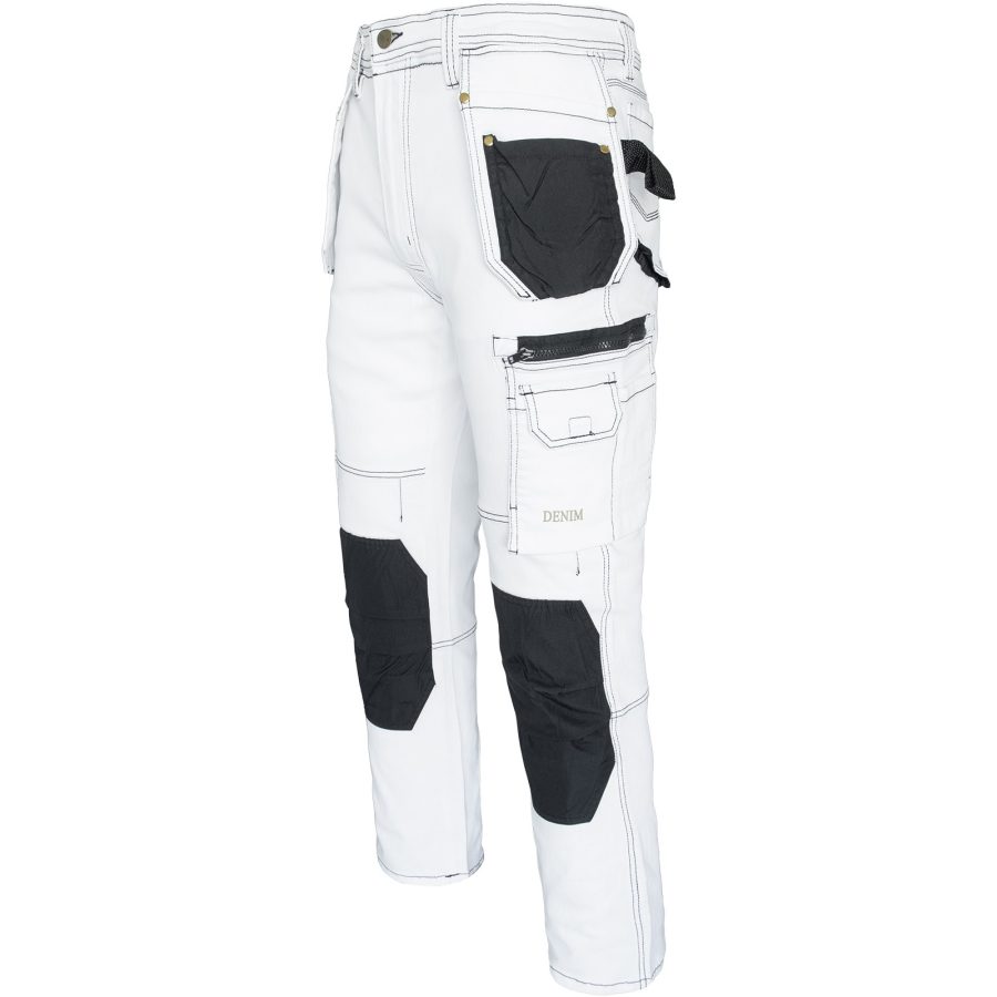 Stretch munkafarmer JEANS WORK WHITE