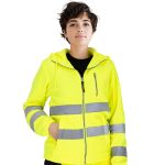 Női polár fényvisszaverő kapucnis pulóver MANTIS HOOD HIVIS