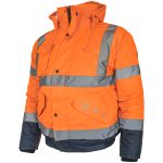 Fényvisszaverő téli munkakabát BLUE BOMB ORANGE