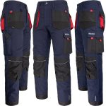 Derékig érő munkanadrág PROFI NAVY RED 2.0