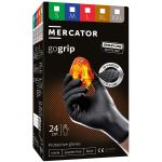Eldobható nitril kesztyű 100 db MERCATOR® GoGrip BLACK OBO púdermentes