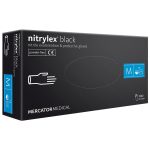 Eldobható nitril kesztyű 100 db MERCATOR Nitrylex® BLACK púdermentes