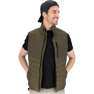 Munka steppelt mellény SHELLTER GREEN