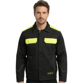 Nem gyúlékony hegesztő pamut munkakabát SPECTER BLACK