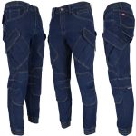 Stretch munkafarmer JEANS TECH BLUE